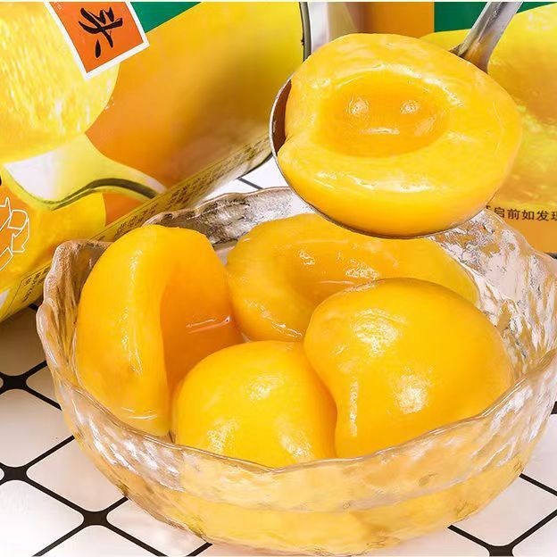 新鲜黄桃罐头精选商用超大罐3公斤大桶3kg烘培专用餐饮水果捞图2