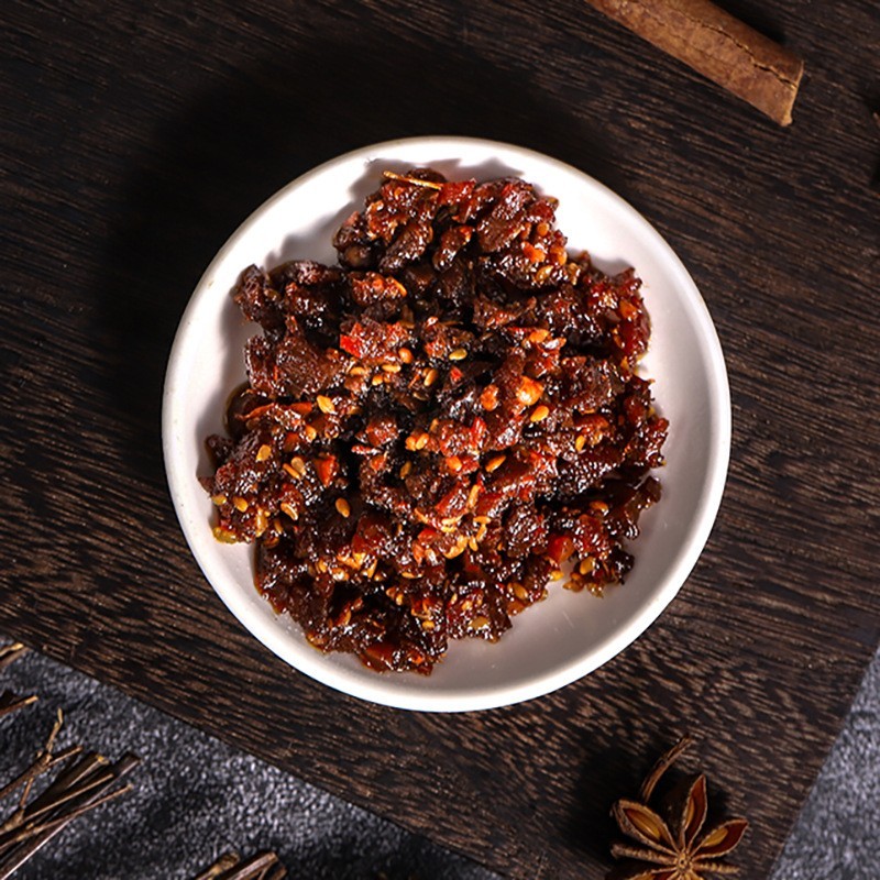 2025新款酱香牛肉 草原牛肉制成开罐即食日常小零食牛肉罐头定制图2