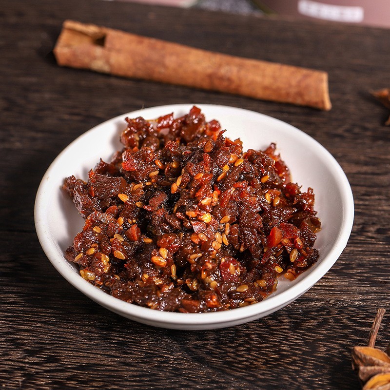 2025新款酱香牛肉 草原牛肉制成开罐即食日常小零食牛肉罐头定制图3