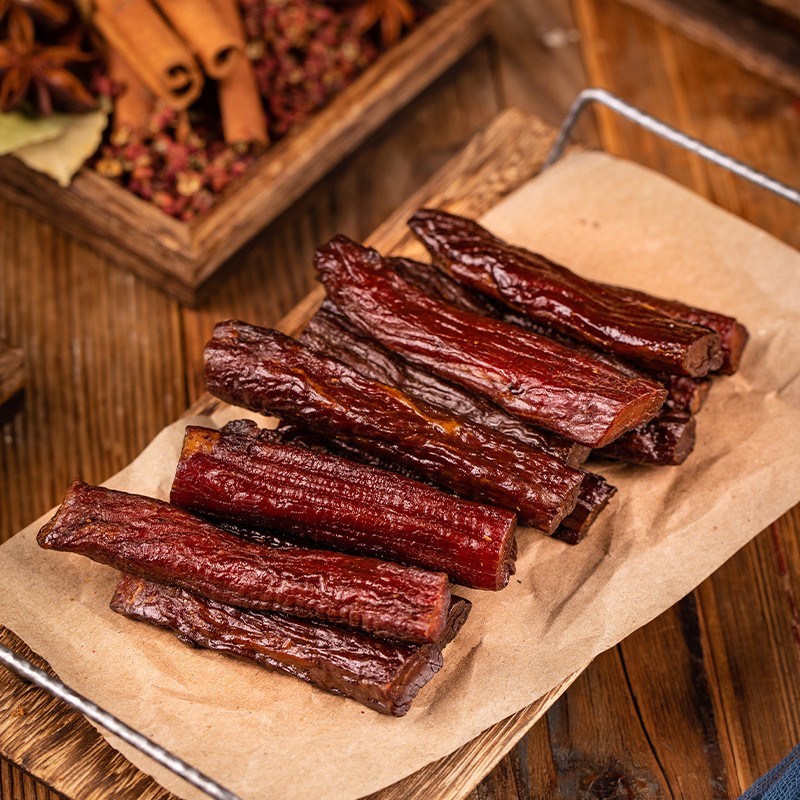 有嚼劲牛肉干炭烤原味500g袋装牛肉棒手工炭烤图2