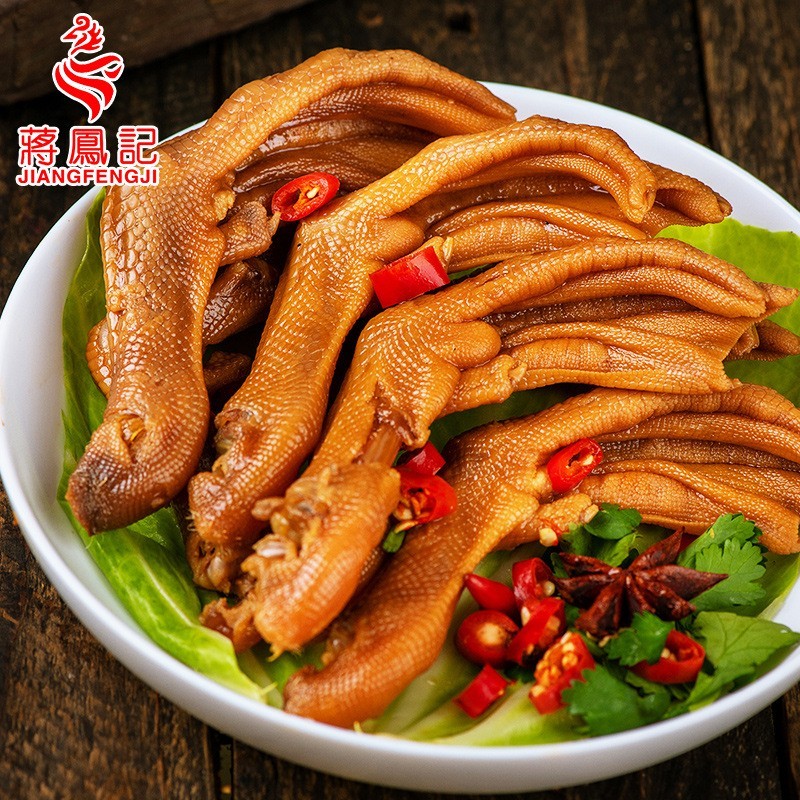 蒋凤记香辣鸭爪150g卤味熟食鸭掌休闲零食小吃真空即食卤鸭爪图2