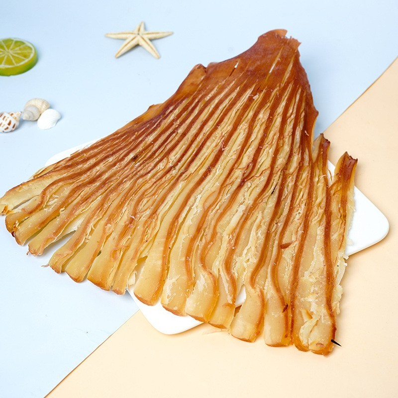 工厂OEM代加工手撕风琴鱿鱼片250g即食休闲鱼类零食鱿鱼条整片图3