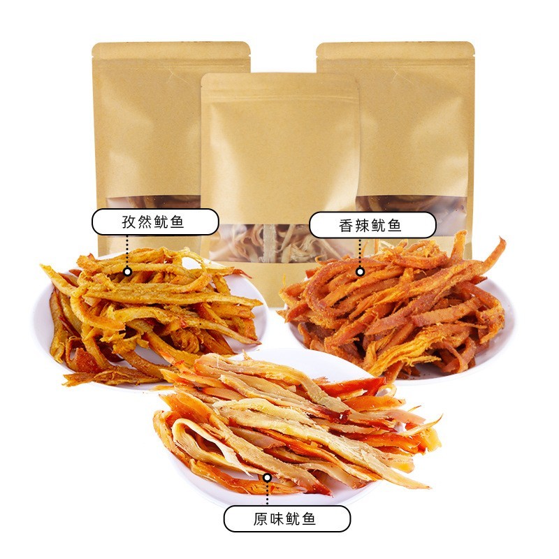 工厂贴牌定制鱿鱼条250g手撕海鲜干货即食解馋小吃休闲零食辣条图2