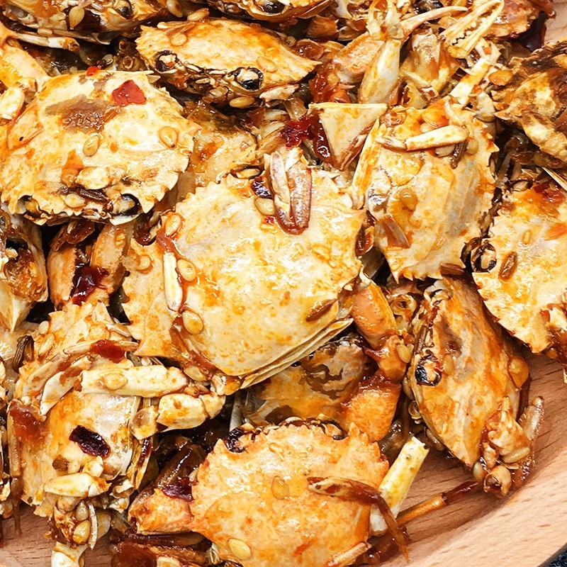 贴牌加工香辣小螃蟹10kg装休闲零食酥炸麻辣小蟹干即食香辣蟹海蟹图4