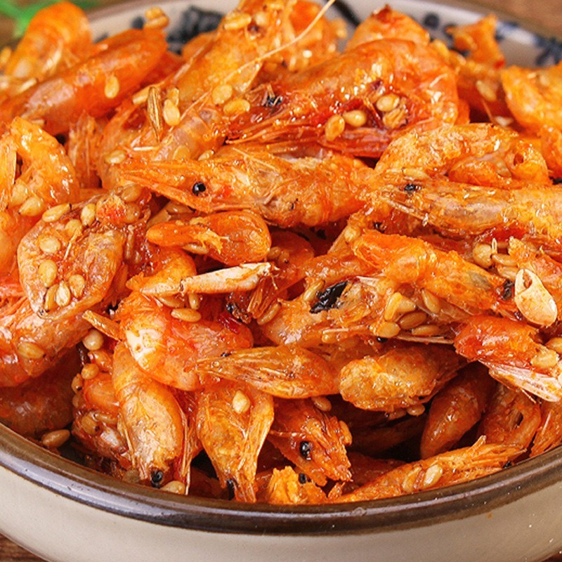 定制即食水产零食海鲜干货香辣小海虾100g袋装下饭菜休闲海虾小吃图4