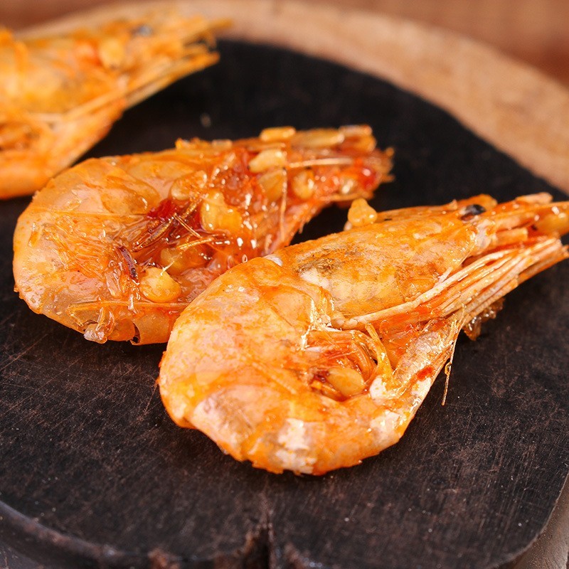 定制即食水产零食海鲜干货香辣小海虾100g袋装下饭菜休闲海虾小吃图3