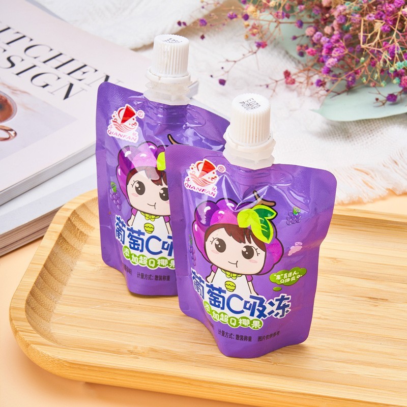 网红吸吸果冻多口味零食办公室解馋休闲0脂可吸果味果冻厂家定制