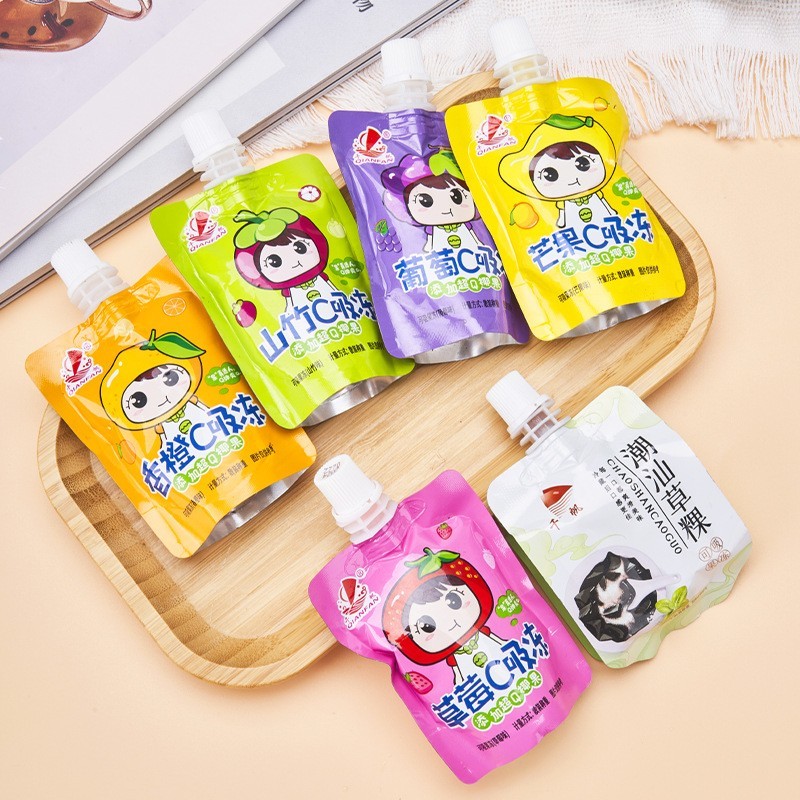 网红吸吸果冻多口味零食办公室解馋休闲0脂可吸果味果冻厂家定制图4