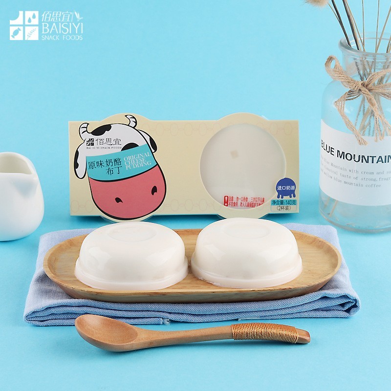 布丁两杯装果冻140g芒果蔓越莓蓝超市儿童学生烘培零食图5