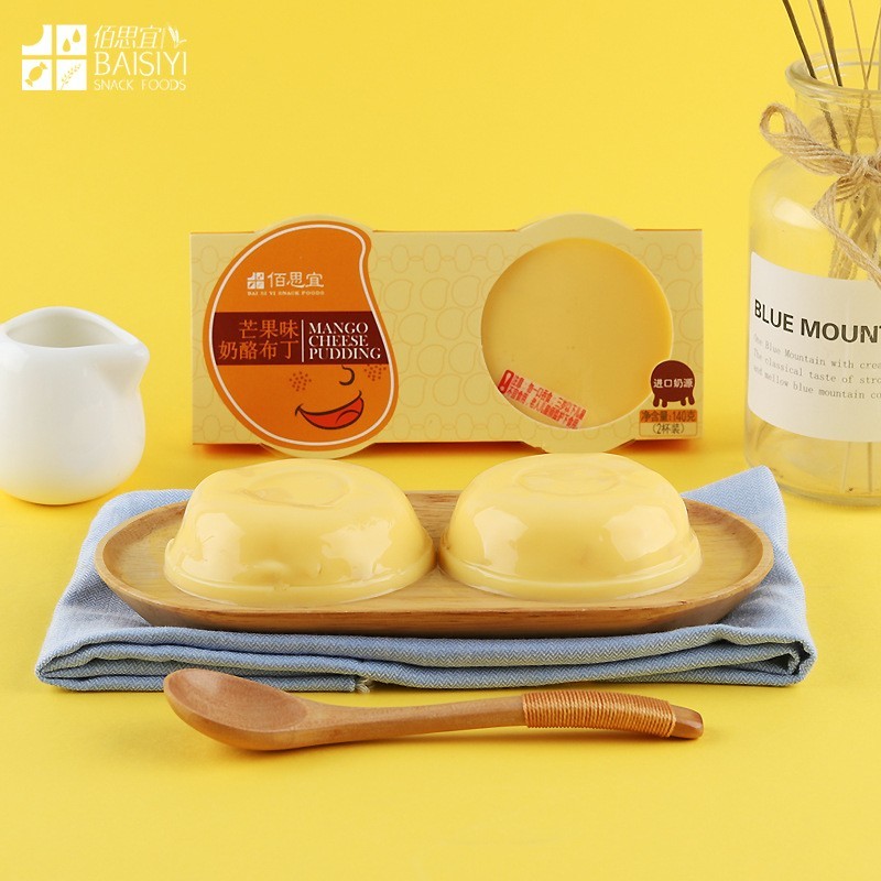 布丁两杯装果冻140g芒果蔓越莓蓝超市儿童学生烘培零食图4