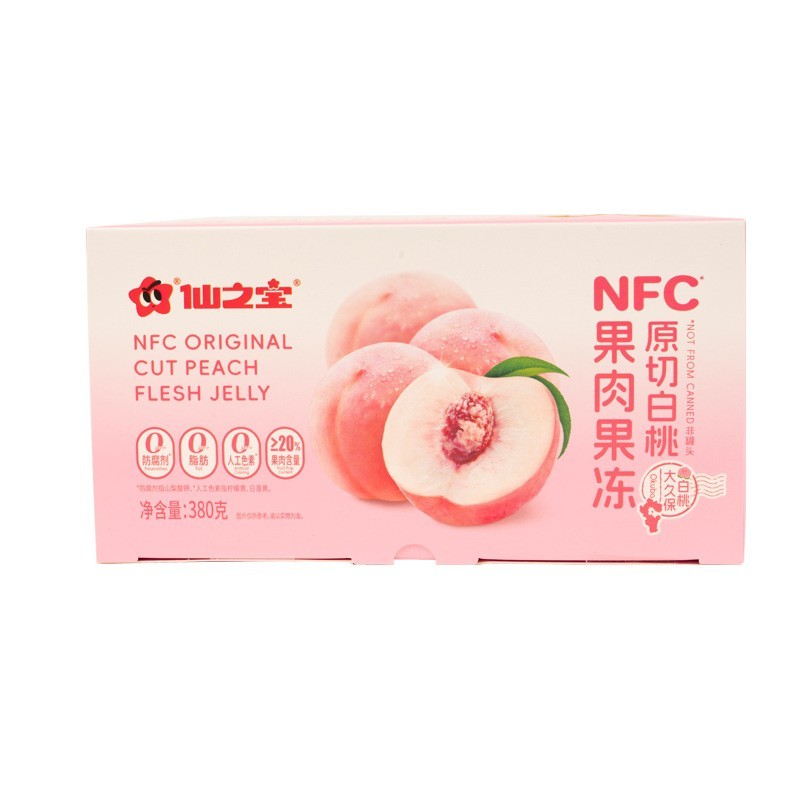 NFC原切白桃果肉果冻布丁0脂肪儿童零食小吃办公室低卡零食图5