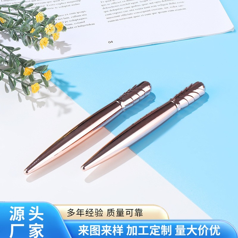 定制棉芯眼线笔空管玫瑰金电化铝唇线眼线液空管眼线液包材图2