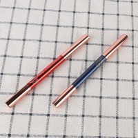 带眉刷四方头眉笔管 定制自动旋转双头眉笔包装 化妆品彩妆包材