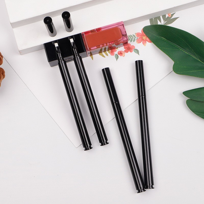 源头厂家 黑色圆管单头 ZH-S155液体眉笔纤维头三芯笔头包材图2