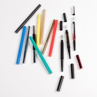 双头自动眉笔硅胶眉刷彩妆描眉雨滴型圆头眉笔管包材化妆品包材