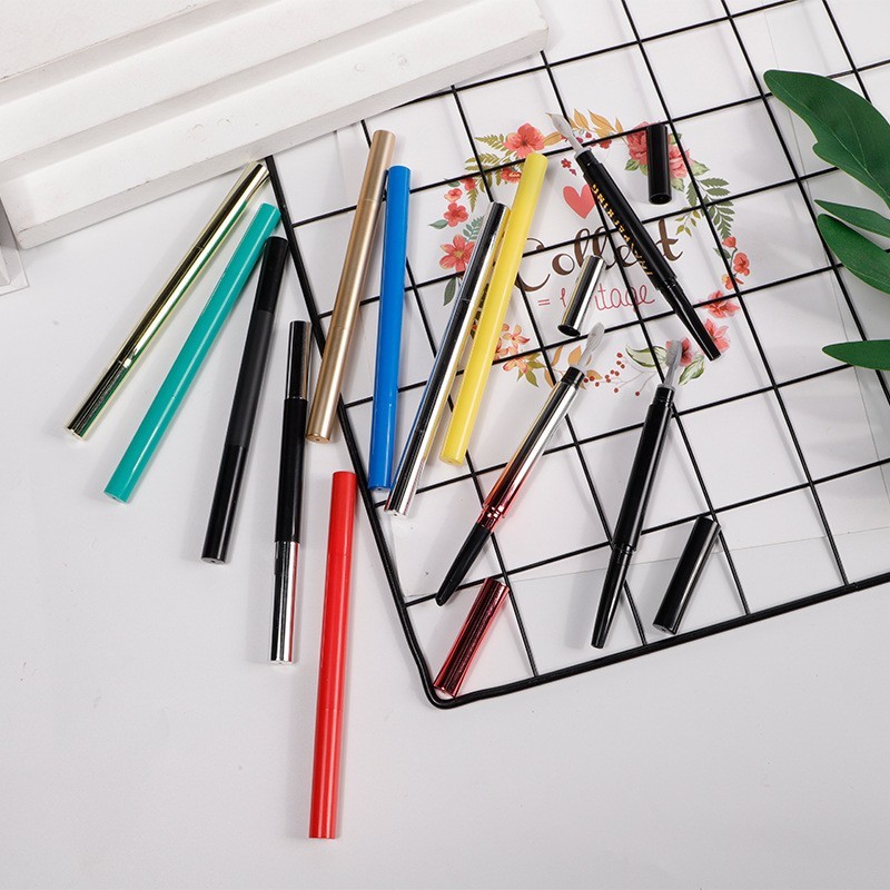 双头自动眉笔硅胶眉刷彩妆描眉雨滴型圆头眉笔管包材化妆品包材图3