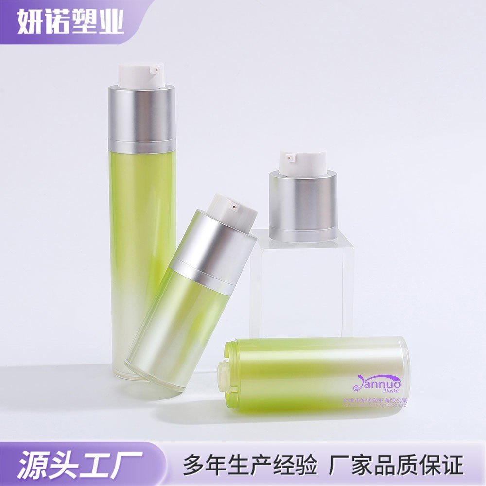 按压真空乳液瓶 塑料圆形真空瓶 便携化妆品精华水乳分装瓶图4