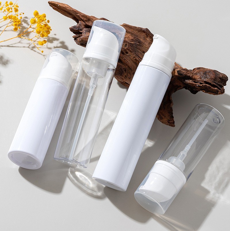 新款100/120/150mlPET材质洁面慕斯瓶企鹅头泡沫起泡瓶便捷分装瓶