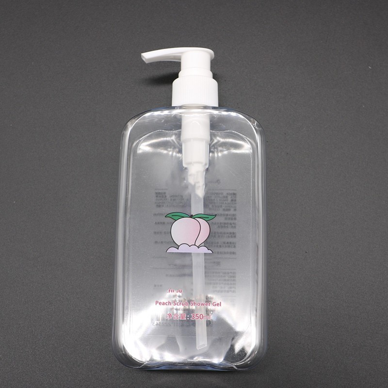 定制300400ml椭圆形扁瓶塑料瓶洗发露沐浴露空瓶洗护用品包材丝印图3