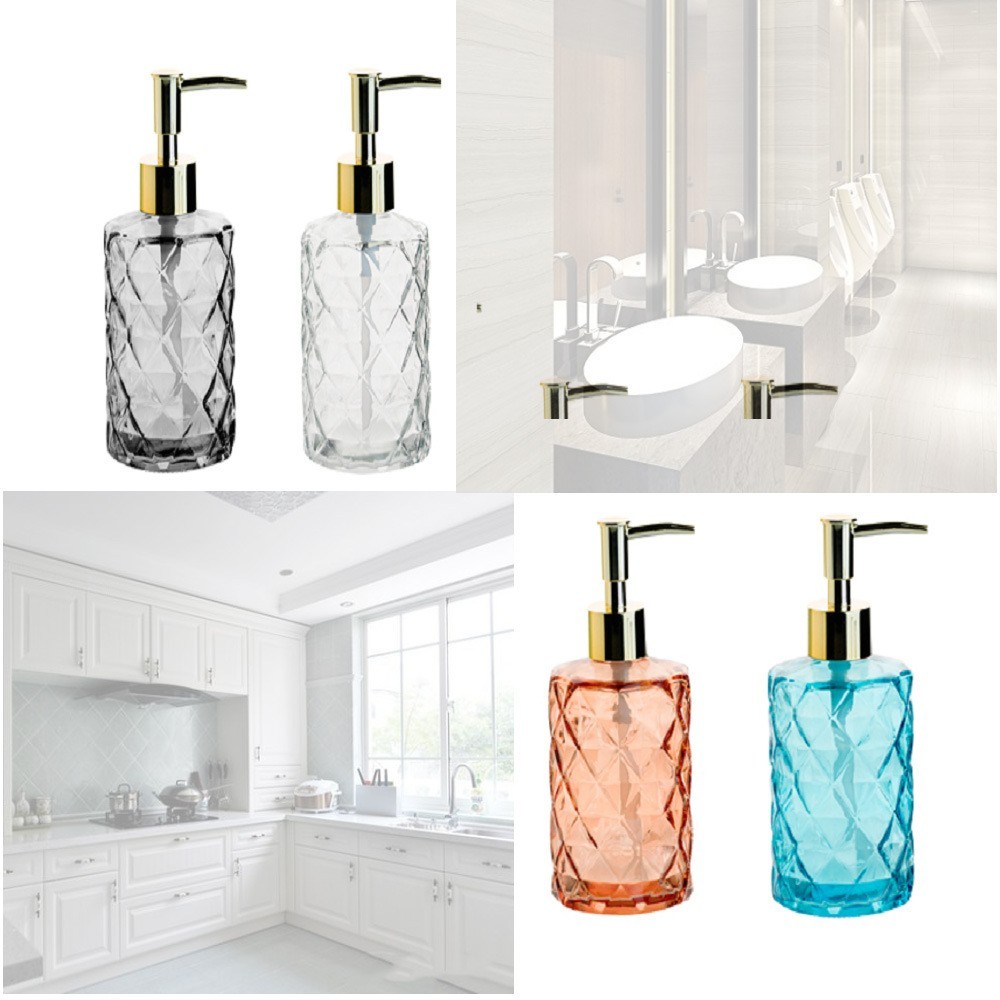 400ml替换装洗手液乳液瓶带金色乳液喷头浴室用喷头瓶子图2