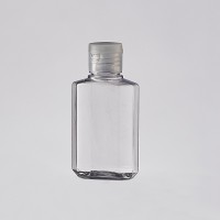 加工定制 60ML 扁瓶免洗手液凝胶瓶 消毒液瓶八角形状PETG八角瓶