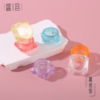 g多色钻石形膏霜瓶眼影瓶腮红瓶包装瓶gpps彩色化妆品小样瓶