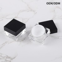 定制亚克力10g四方磨砂膏霜瓶分装甲油固体胶瓶磨砂方瓶