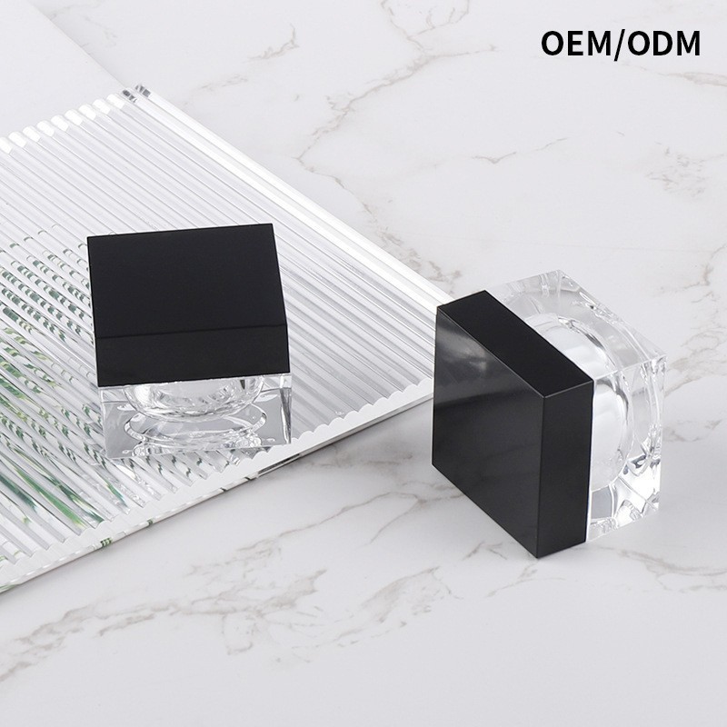 定制亚克力10g四方磨砂膏霜瓶分装甲油固体胶瓶磨砂方瓶图2