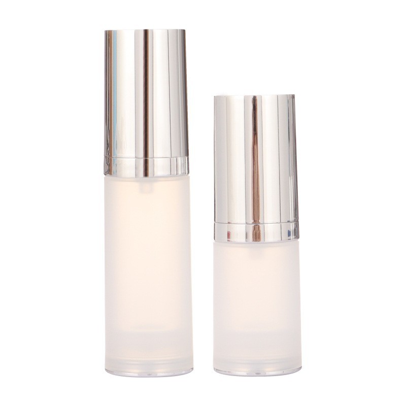 定制真空乳液分装瓶泵头分装按压防尘护肤品电镀盖磨砂塑料包装瓶