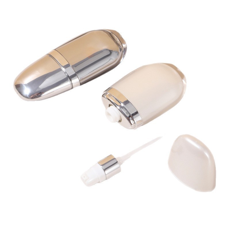 厂家定制扁瓶电化铝泵头亚克力PP塑料膏霜乳液防晒霜护肤品包装瓶图4