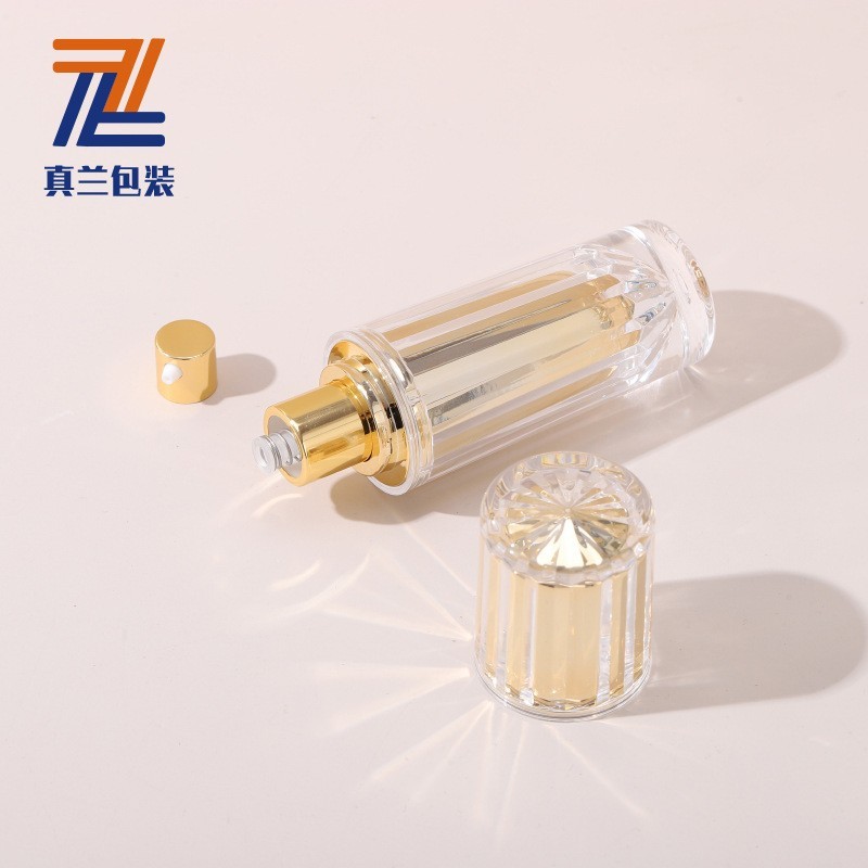 厂家定制多规格钻石瓶系列亚克力乳液瓶电镀电化铝膏霜瓶塑料包装图2