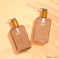 工厂定制秋冬润肤露乳液瓶 200ml按压沐浴露洗手液瓶子扁形塑料瓶