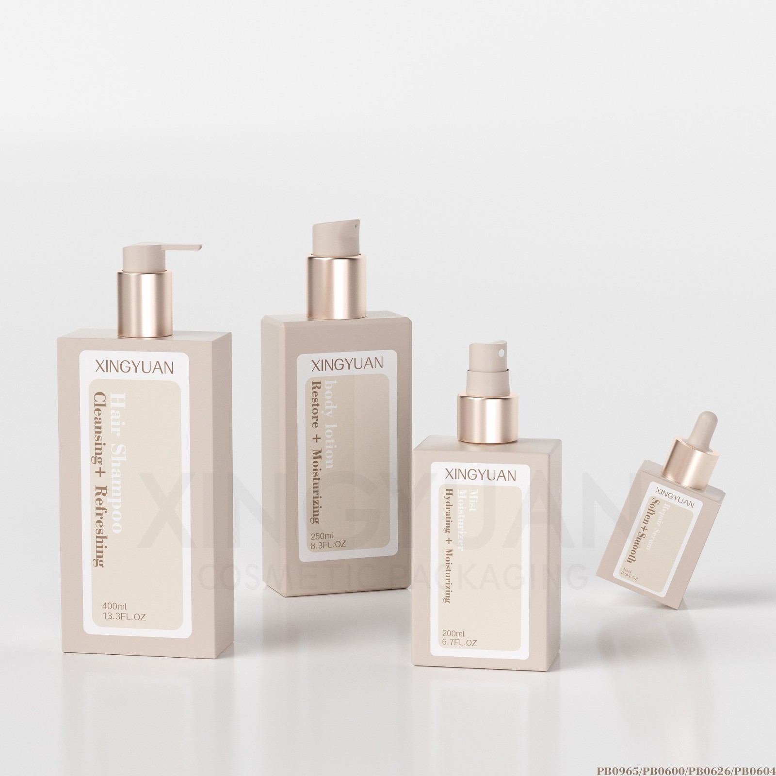 跨境定制pet方形洗发水空瓶子250喷雾按压瓶精华液套装瓶洗护包材图4