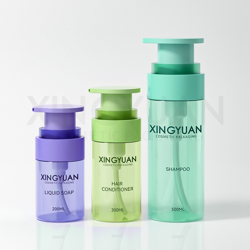定制洗护包材 pet塑料洗发水空瓶子500ml按压乳液瓶沐浴露分装瓶图3