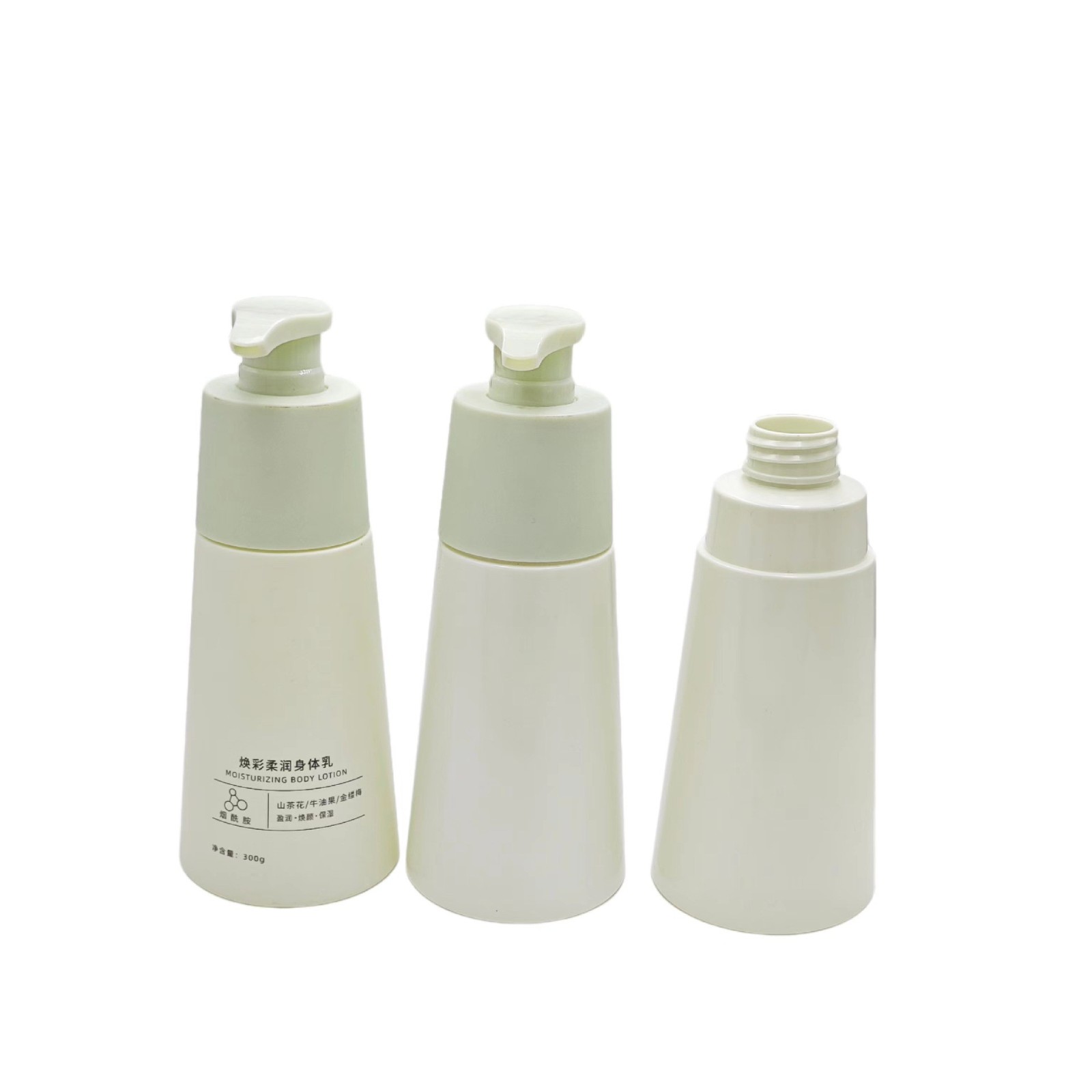 300ml磨砂锥形瓶洗发水空瓶沐浴露包材pet氨基酸洗面奶按压泵头瓶图3