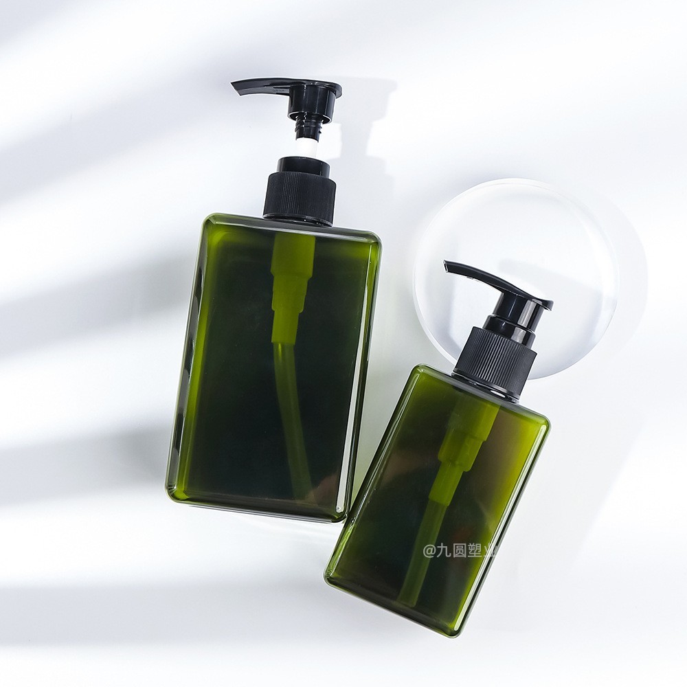 pet按压洗发水洗手液瓶 塑料沐浴露空瓶 100/200/280ml方形乳液瓶图3