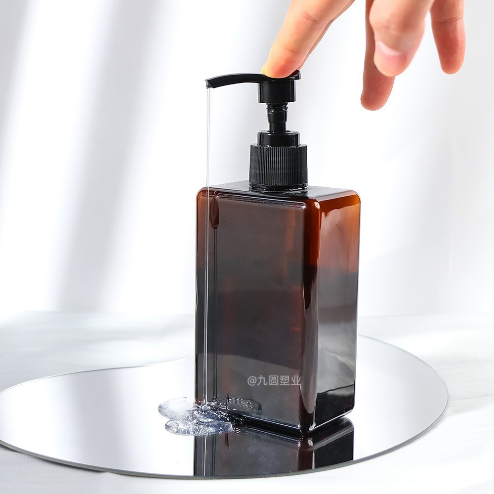 pet按压洗发水洗手液瓶 塑料沐浴露空瓶 100/200/280ml方形乳液瓶图4