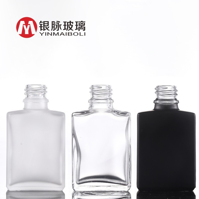 30ml哑黑扁方瓶 磨砂黑色扁方形精油瓶 透明磨砂滴管瓶图3