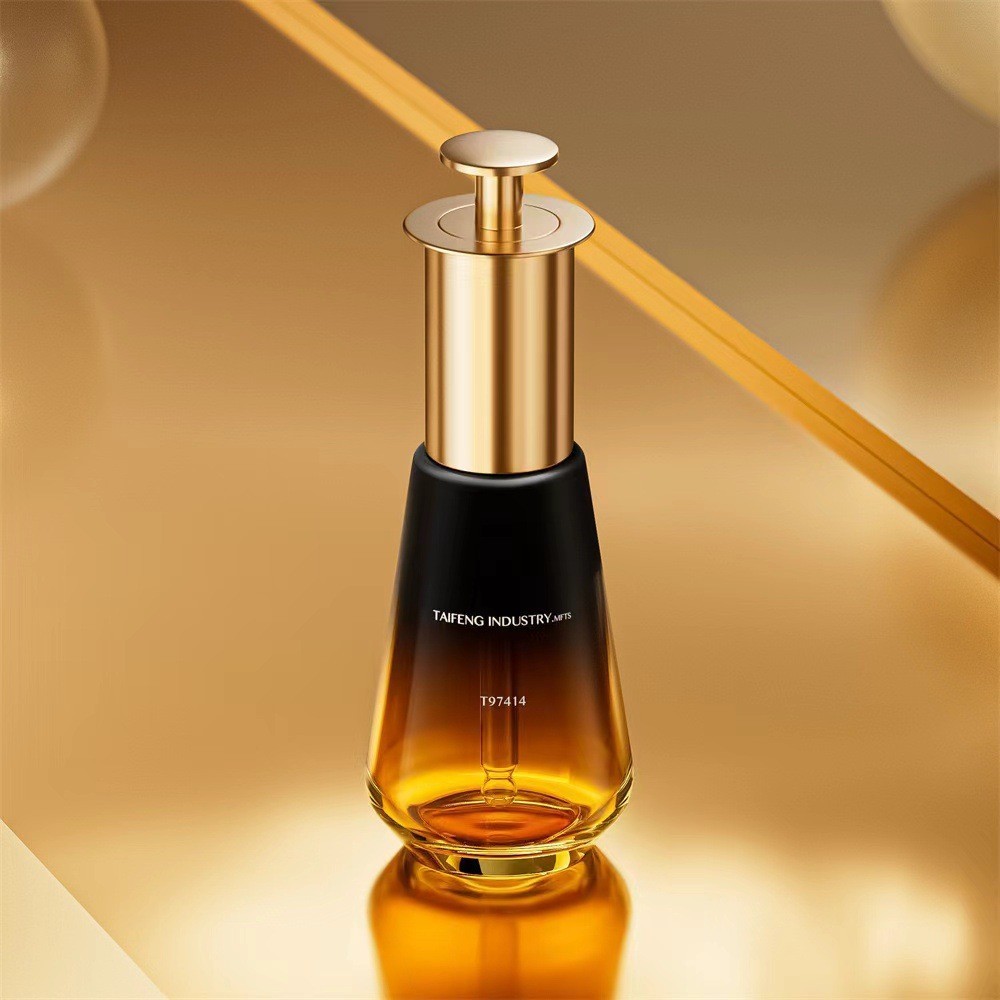 锥形瓶精华液分装瓶 按压滴管精油瓶 30ml化妆品包材厚底原液瓶图4