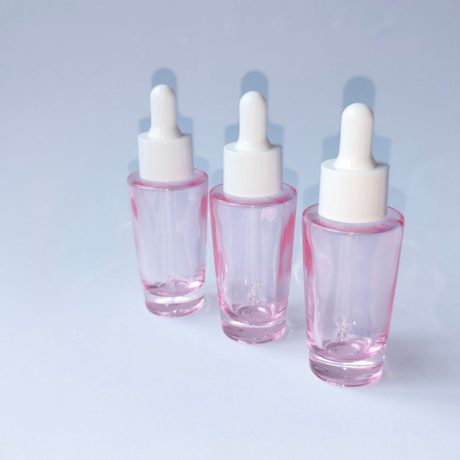 粉色玻璃精油瓶滴管瓶 现货小容量5ml-10ml精华液精油分装瓶图2