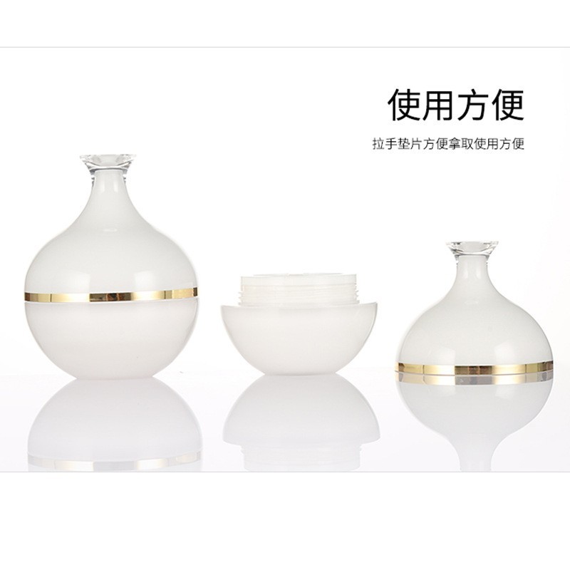 定制乳白色亚克力酒杯瓶 烫金喷头乳液分装瓶 化妆品精华水膏霜瓶图4