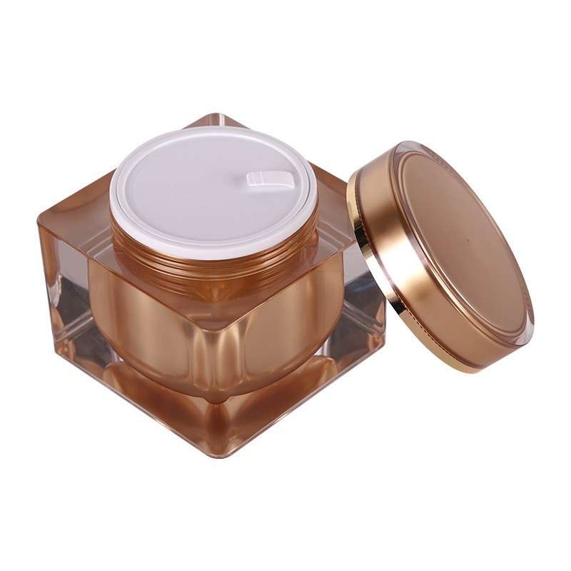 厂家定制经典款200g膏霜正方瓶 垫片化妆品分装瓶 亚克力膏霜瓶图2