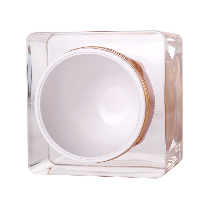 厂家定制经典款200g膏霜正方瓶 垫片化妆品分装瓶 亚克力膏霜瓶图3