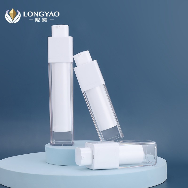 新款简约方形乳液瓶 粉底液化妆品包装瓶 旋转乳液护肤品分装瓶图3
