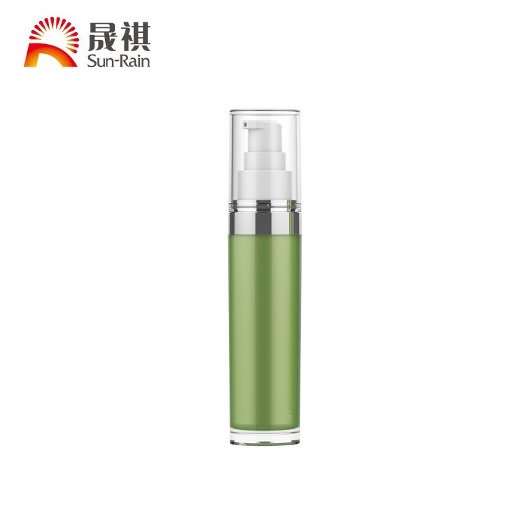 多容量头帽组合乳液瓶精华面霜洗面奶瓶绿色双层精华瓶化妆品包材图3