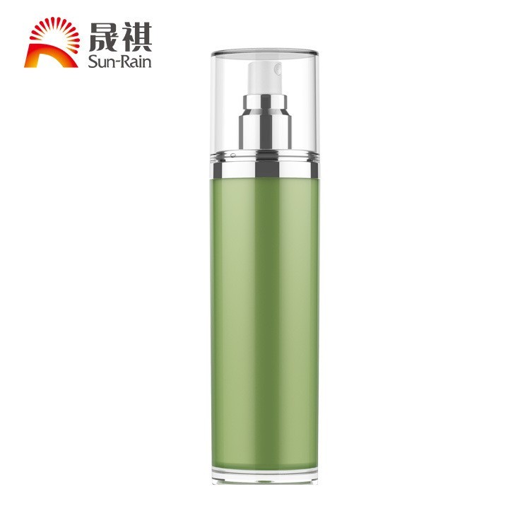 多容量头帽组合乳液瓶精华面霜洗面奶瓶绿色双层精华瓶化妆品包材图2