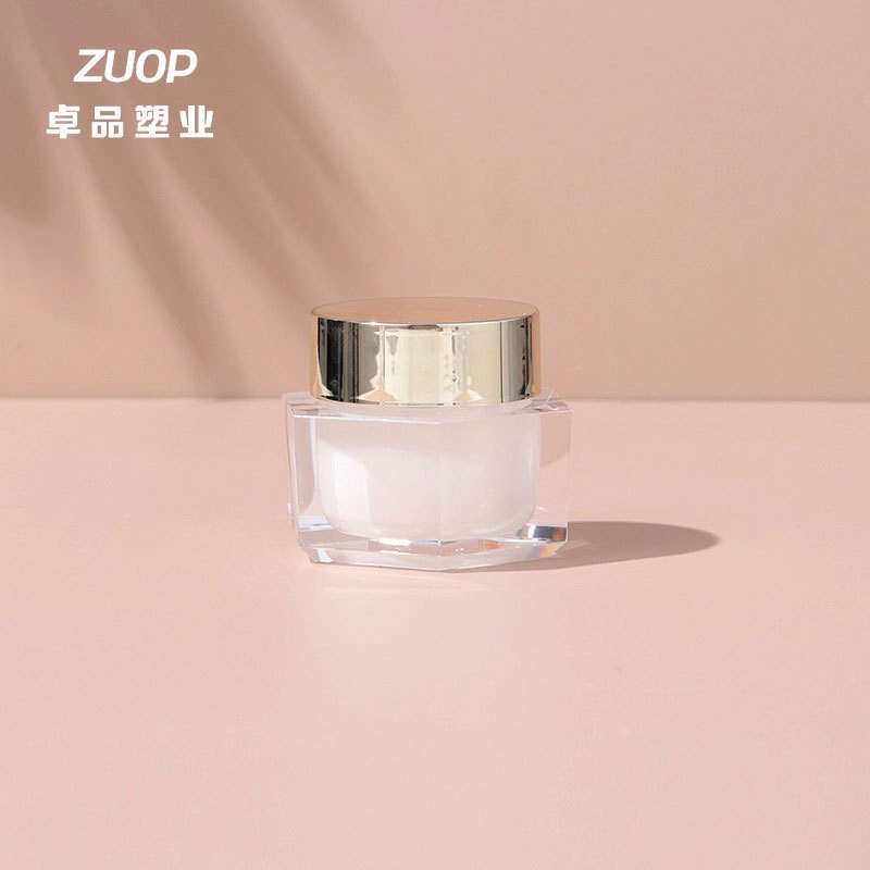 定制亚克力六角贴片瓶珠光白化妆品瓶水乳膏霜喷雾分装瓶图4