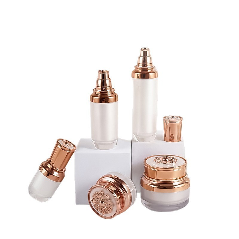 支持定制白色亚克力瓶 六角乳液精油喷雾瓶膏霜瓶粉底液护肤品瓶图2