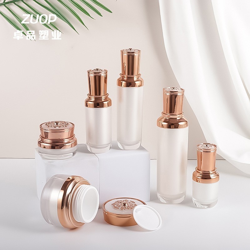 支持定制白色亚克力瓶 六角乳液精油喷雾瓶膏霜瓶粉底液护肤品瓶图3