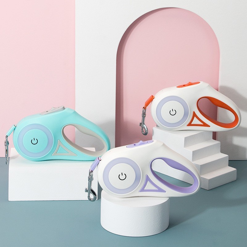 源头工厂定制发光狗绳宠物牵引绳自动伸缩遛猫绳猫链子牵猫绳图5